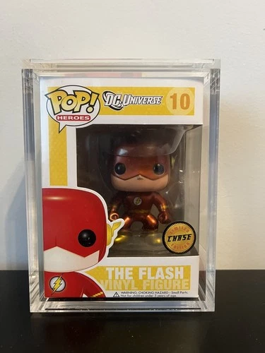 Funko Pop! DC Universe - The Flash #10 CHASE (Large Font) w/Armor! GRAIL! *2010*