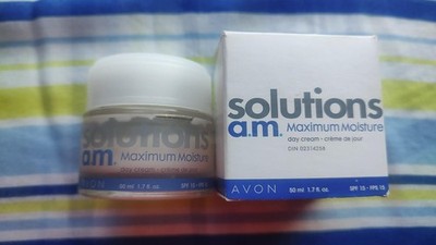 Avon Solutions AM Maximum Moisture Day Cream 1.7oz. New in Box (2009, Expired)