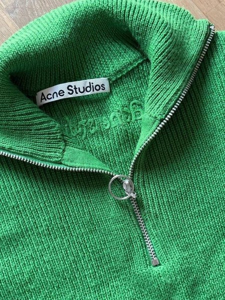 Women Acne Studios Sweater Green Knit XXS-XS