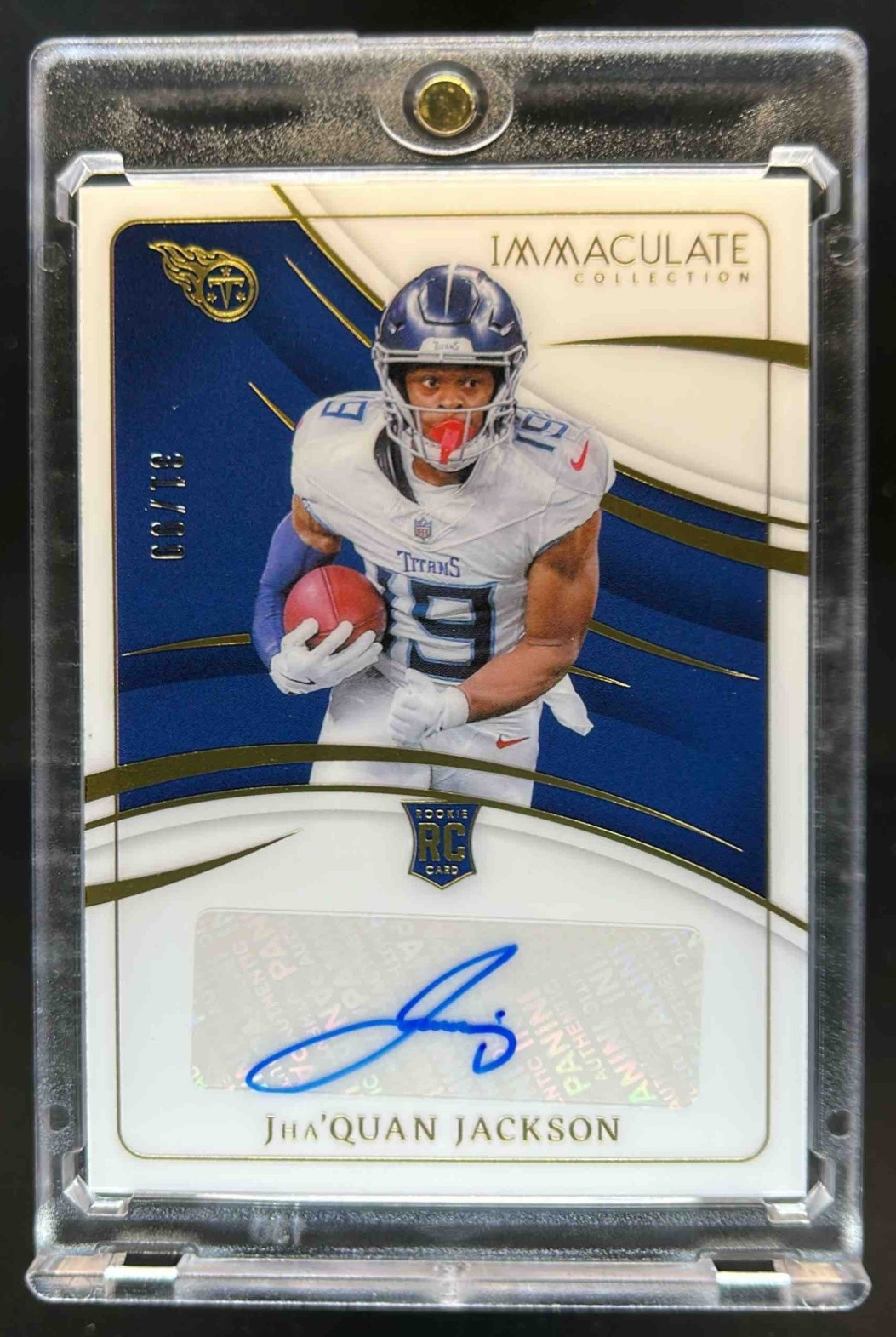 Jha'Quan Jackson Panini Immaculate Collection Rookie Autographs #RAJJN Base