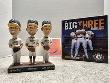 Hudson Mulder Zito Oakland A's MLB 2017 SGA Bobblehead NIB The Big Three