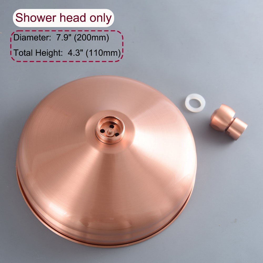 Antique Red Copper Round Rainfall Rain Bathroom Shower Head Shower Arm hwzh374