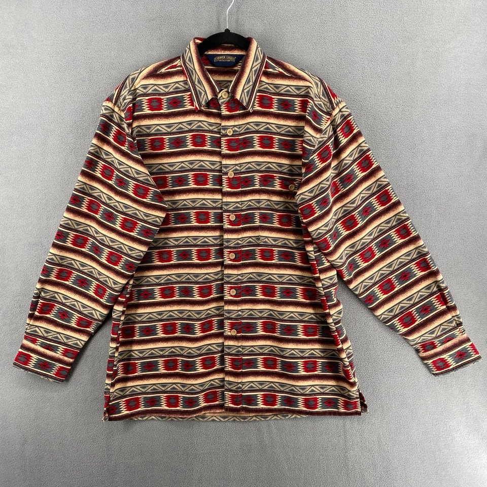 Camisa Shaver Lake Southwestern manga larga abotonada para hombre M Western Rodeo Foto 3 de 4