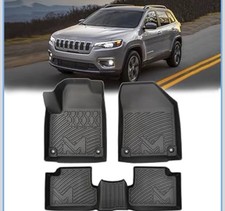 Tpe Floor Mats For 2016-2023 Jeep Cherokee All Weather Front Rear 3pcs