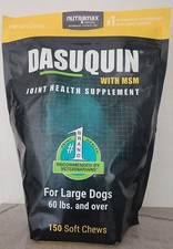 DASUQUIN W/MSM JOINT SUPPLEMENT FOR LARGE DOGS 1 BAG 150 CHEWS NEW