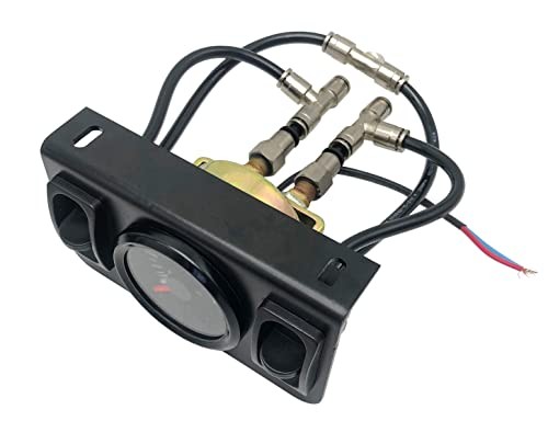 Panel Paddle Valve Switch Dual Needle Gauge with Air Fittings for Air 