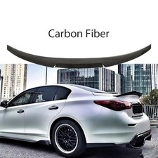 High Kick Duckbill Trunk Spoiler For Infiniti Q50 14-2024 Psm Style Carbon Fiber
