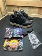 Heelys Premium 1 Lo Light Up Skate Shoes Black Youth US 2 UK 1 EU 33 USB Cable