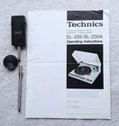 Technics SL-235 Turntable Operating Instructions and Stacking Spindles