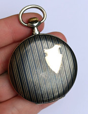 Montre gousset argent 800 niellé Art déco antique silver nielle pocket watch