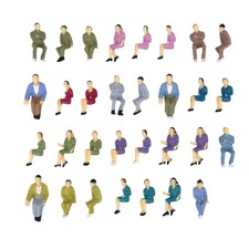 50pcs Painted Model Train Seated People Passengers Figures Layout 1:50 O Scale