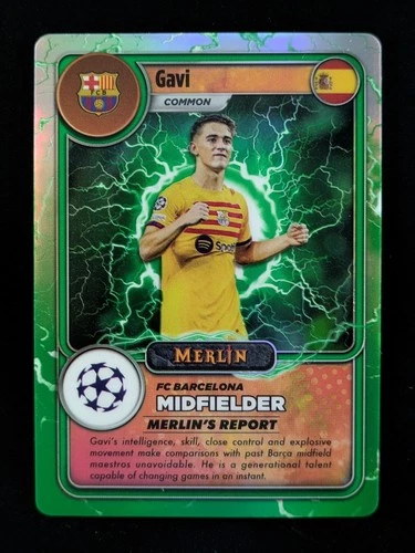 2023-24 Topps Merlin Chrome GAVI Green Lightning Refractor Common #MG-35