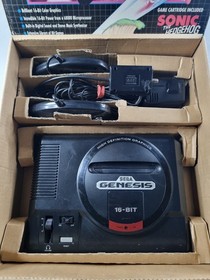 Sega Genesis Console Model 1601 Sonic The Hedgehog Bundle System In Box