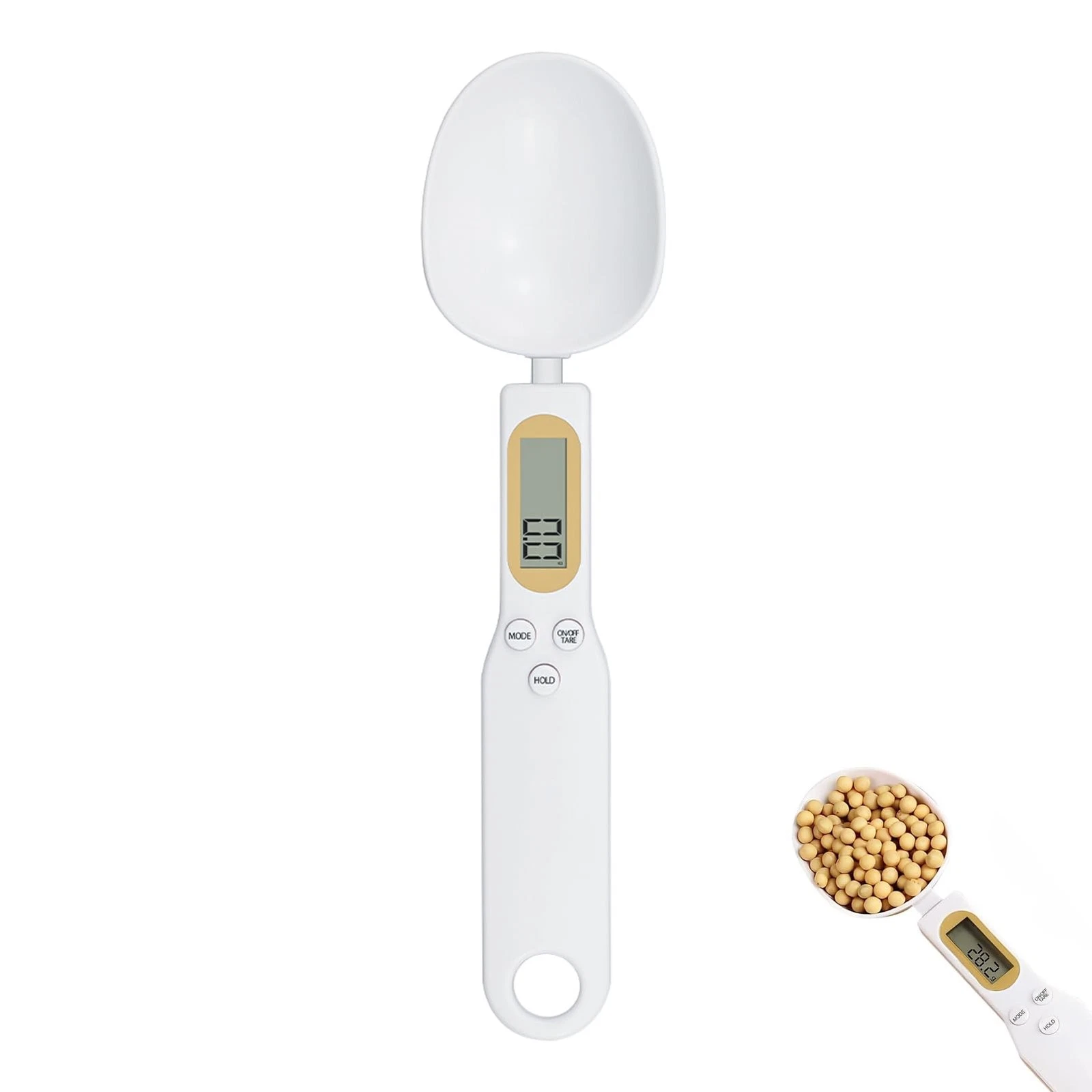 Spoon Scale Digital Measuring Spoons with LCD Display, Exact Kitchen Scale 500g/0...