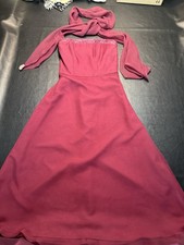 Morilee Strapless Chiffon Formal Dress Deep berry Beaded Women’s 5/6 Prom Shawl