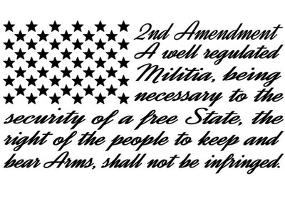 American Flag Second 2nd Amendment USA Freedom United States Decal Sticker