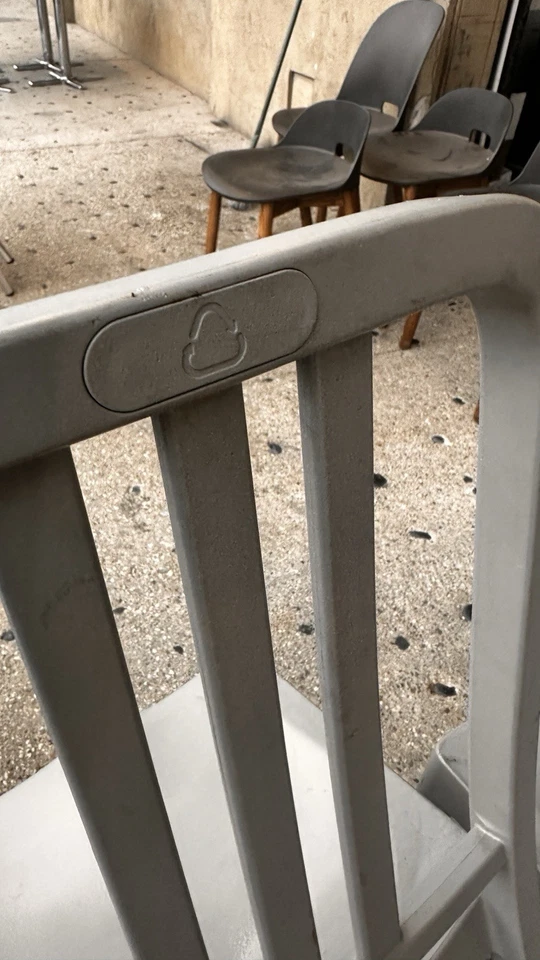 Emeco Navy 111 Reclaimed Stacking Chair Gray Made From Coca-Cola Bottles - Image 4 of 4