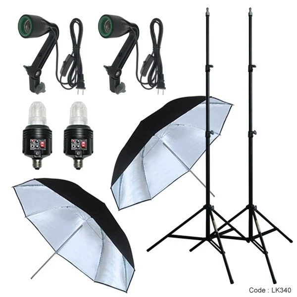 Photography Stand Studio Flash Strobe Slave Light Lighting Kit - Image 2 of 4