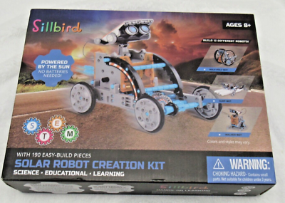 Sillbird Solar Robot Creation Kit -190 Pieces Make 12 Different Robots 2C