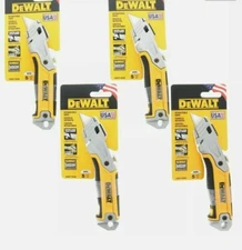 4 Pack DeWalt Retractable Utility Box Knife Cutter