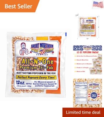 Premium 12 Ounce Pack of 24 Popcorn Portion Packs Cinema