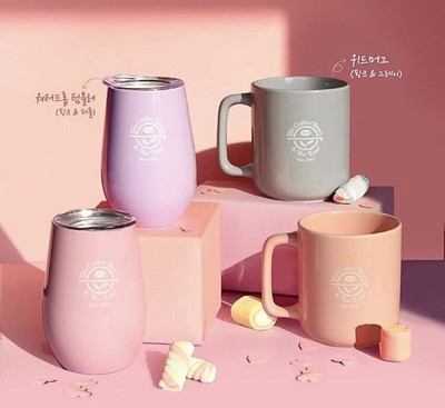 The Coffee Bean Tea Leaf Korea 2019 Water Drop Tumbler 350ml Pink Purple Set Ebay