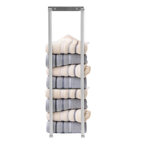 Towel Rack for Bathroom, Towel Storage Wall Mounted Bath Towel Holder - Picture 13 of 14