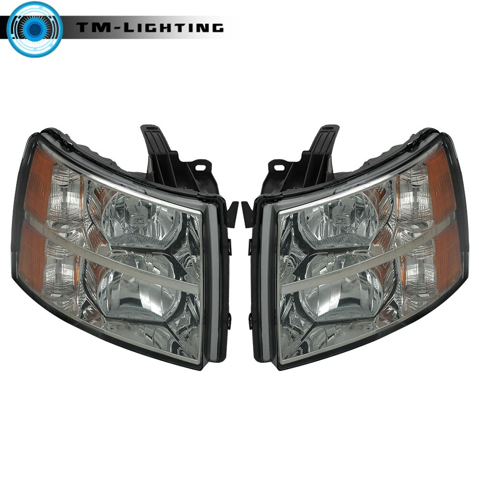 Par de faróis Chevrolet Silverado 1500 2500 3500 para 2007 2008 2009-2013 - Imagem 3 de 4