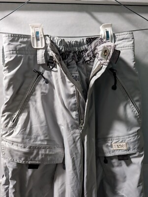 E408 Girl's Sz L Turbine Boardwear From the Toxic State - Snow Pants- Light Gray