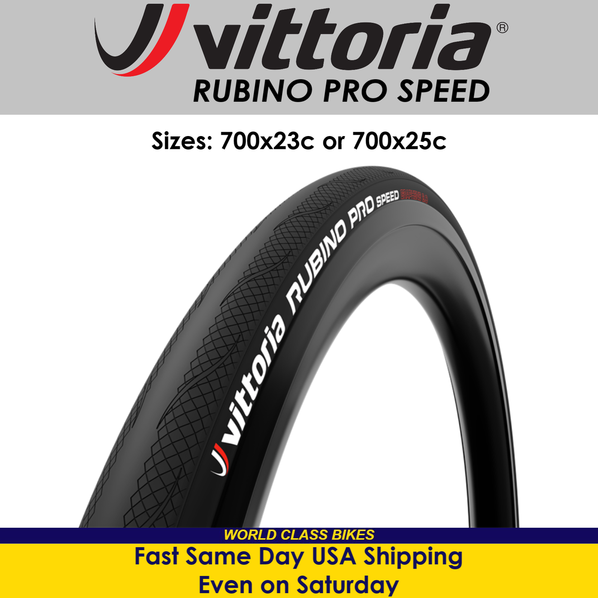 Vittoria Rubino Pro Speed G2.0 700x23,25 All Black Folding