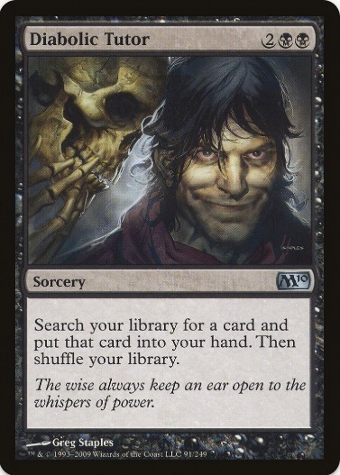 1 x Diabolic Tutor - M10 - LP - MTG - EOF