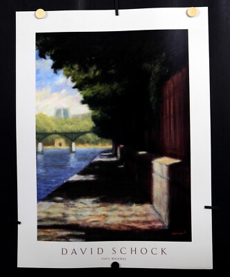 David Schock-  Paris Walkway - 1991 -  Offset Poster - by Art Beats