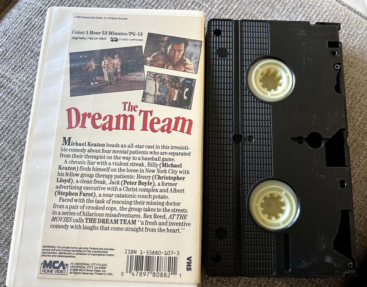 VTG THE DREAM TEAM 1989 VHS Video Michael Keaton
