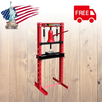 BIG RED 12Ton Torin Steel H-Frame Garage/Shop Floor Press Stamping Plates