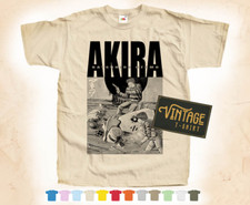 Black Print AKIRA vol 1 T SHIRT TEE Vintage Poster Natural 12 Colors