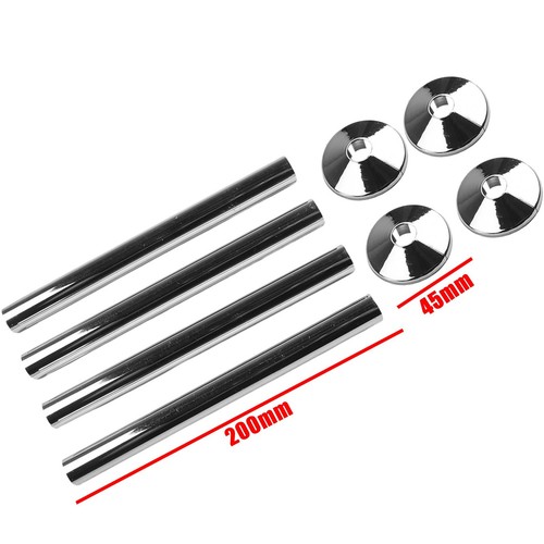 Easy Installation Chrome Radiator Pipe Sleeves Set of 8 Fits 15mm Pipes - Picture 4 of 59