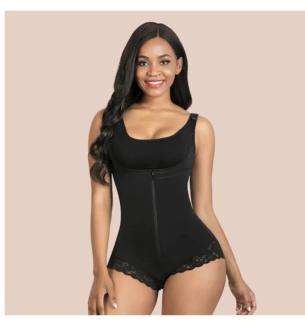 Shaperx Fitness XL Black Lace Full Body Bodysuit Shapewear Shaper