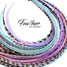 Hair Feathers - 6 Pc - Select Length Up to 16 Plus Inches Long - Cupcake Mix