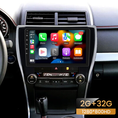 Apple Carplay Car Radio Android 12 GPS Navi BT 2+32GB For 2015-2017 Toyota Camry