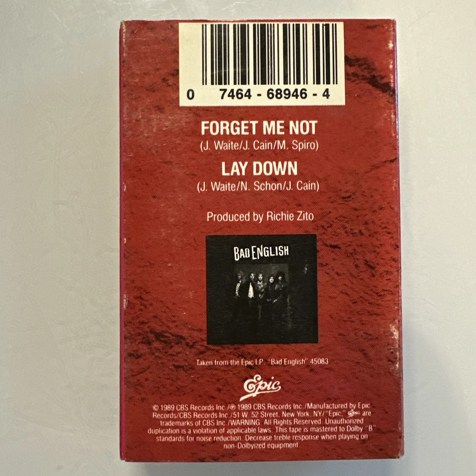 Сингл Bad English Forget Me Not (кассета) - Изображение 2 из 2