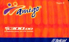 Phonecard Mexico Mobile Orange Card Telcel Amigo Region 9 05/2006 300