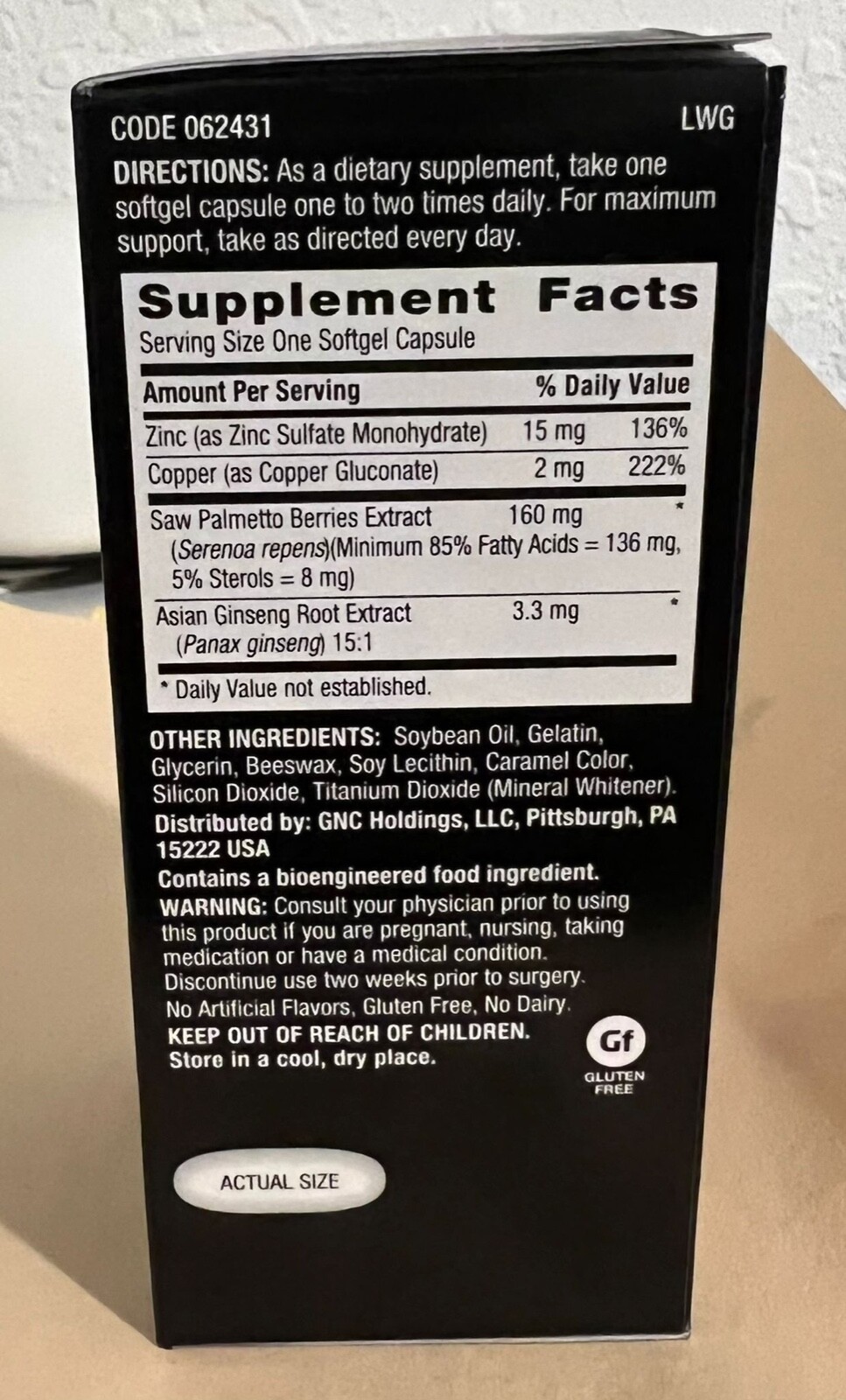 GNC Men's Ultra Saw Palmetto Formula 120 Softgels Prostate Health eBay