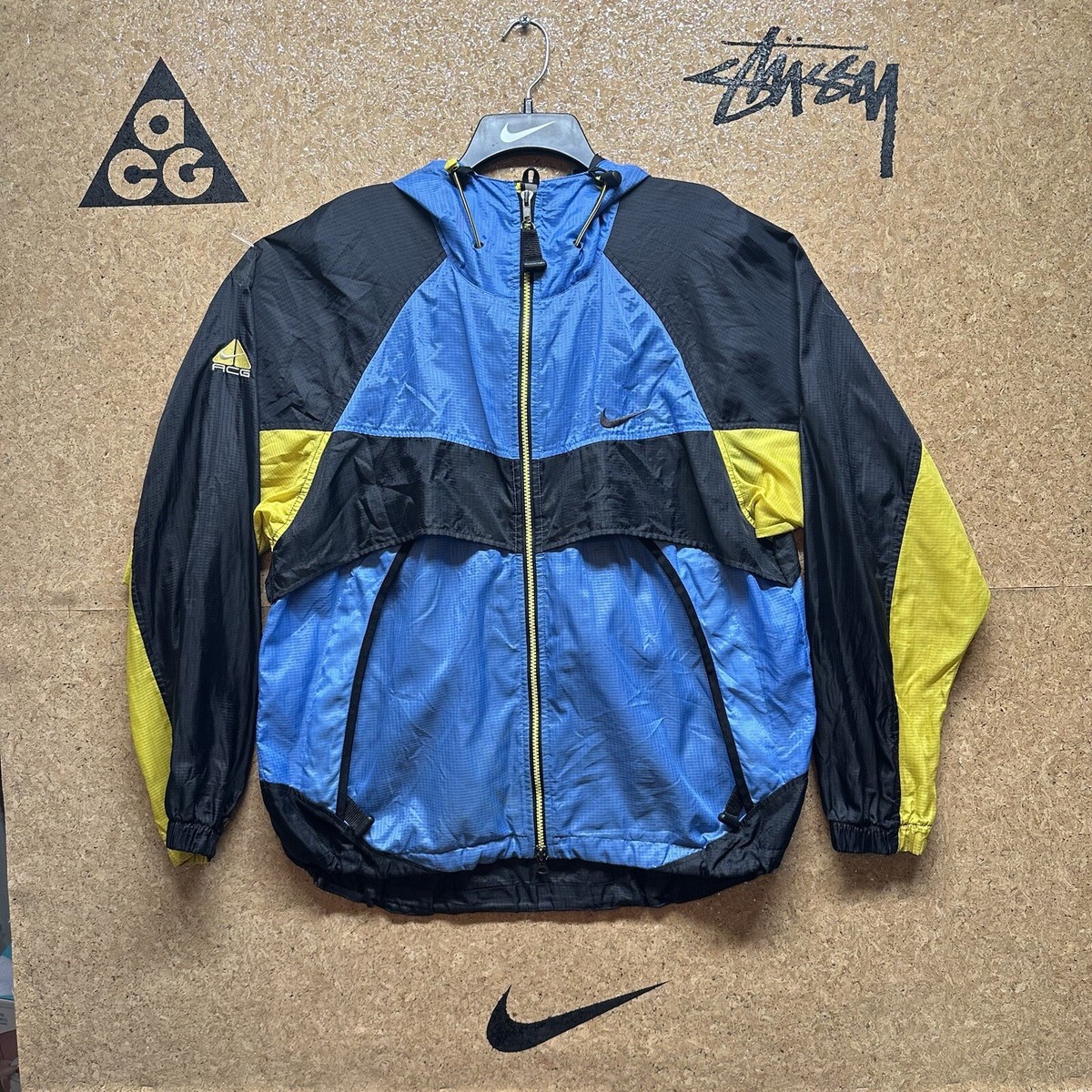 Vintage 90s Nike ACG Windbreaker Zip Up Hooded Jacket Size S | eBay