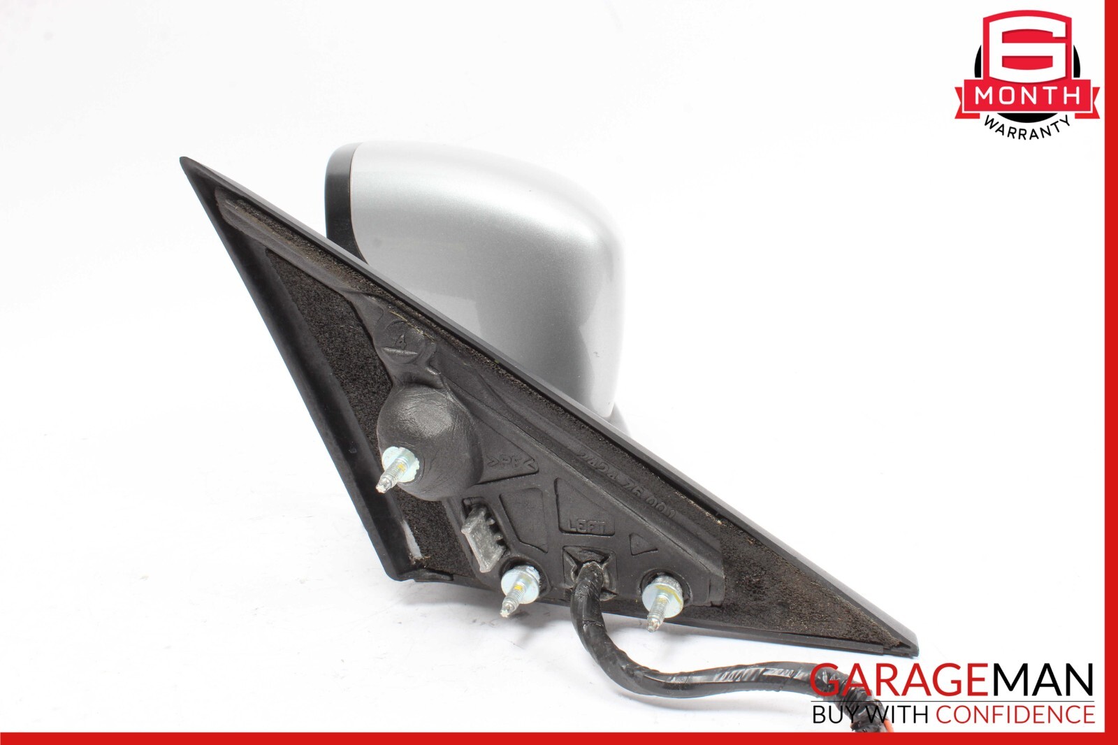 14-17 Maserati Ghibli Front Left Side Mirror Door Rear View Gray/Black OEM