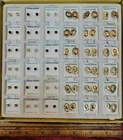 NOS Vintage 36x Piece Costume Jewelry Earrings Stock Retail Counter Display NIB