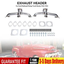 Exhaust Header Manifold Fit Ford Flathead Pickup Truck Shorty 1932-1953 US