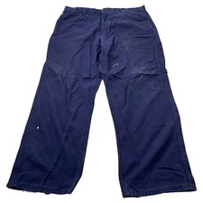 Carhartt FR Pants Mens 38x30 Blue Canvas Work Wear Flame Resistant Pants