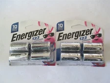 Energizer 123 2 packs of 4 batteries EL123BP4 3V CR123A EXP 12 2030 