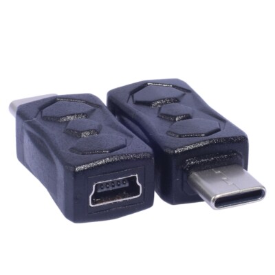 480Mbps Data Transfer Phones Converter Mini USB Female to Type C Male Adapter