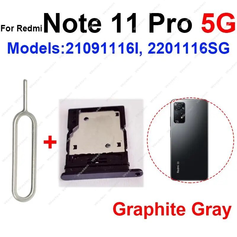 SIM Card Slot Micro SD Card Adapter For Xiaomi Redmi Note 11